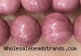 CFW53 15.5 inches 10mm round natural pink wooden jasper beads