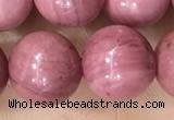 CFW54 15.5 inches 12mm round natural pink wooden jasper beads