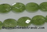 CGA102 15.5 inches 12*16mm faceted oval natural green garnet beads