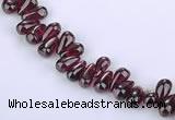 CGA14 15 inches 4*7mm teardrop garnet gemstone beads Wholesale