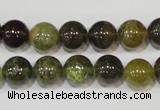 CGA204 15.5 inches 10mm round natural green garnet beads