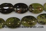 CGA223 15.5 inches 13*18mm oval natural green garnet beads