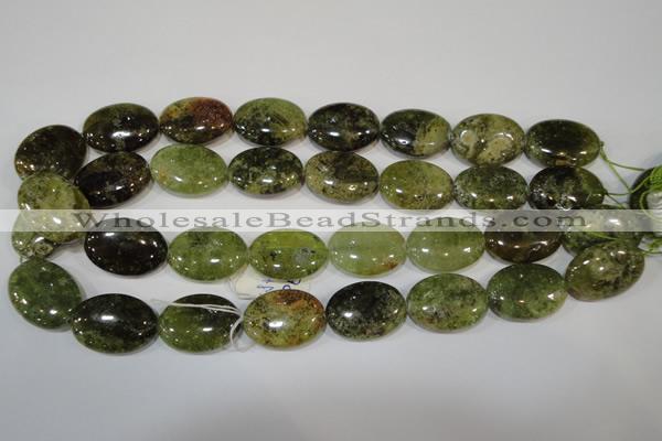 CGA225 15.5 inches 18*25mm oval natural green garnet beads