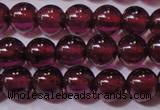 CGA356 15 inches 3mm round natural red garnet beads wholesale