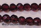 CGA361 14 inches 4mm faceted round natural red garnet beads wholesale