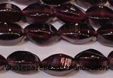 CGA377 15 inches 4*7mm twisted rice natural red garnet beads wholesale