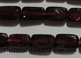 CGA403 15.5 inches 5*8mm rectangle natural red garnet beads wholesale