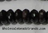 CGA460 15.5 inches 6*10mm faceted rondelle natural red garnet beads