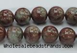 CGA51 15.5 inches 12mm round red green garnet gemstone beads