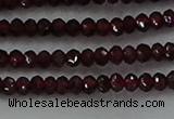 CGA517 15.5 inches 2*3mm faceted rondelle red garnet beads