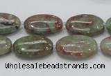 CGA66 15.5 inches 15*20mm oval red green garnet gemstone beads