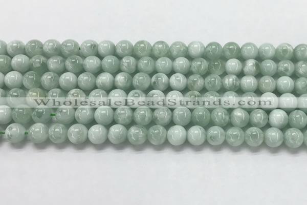 CGA900 15.5 inches 4mm round green angel skin gemstone beads