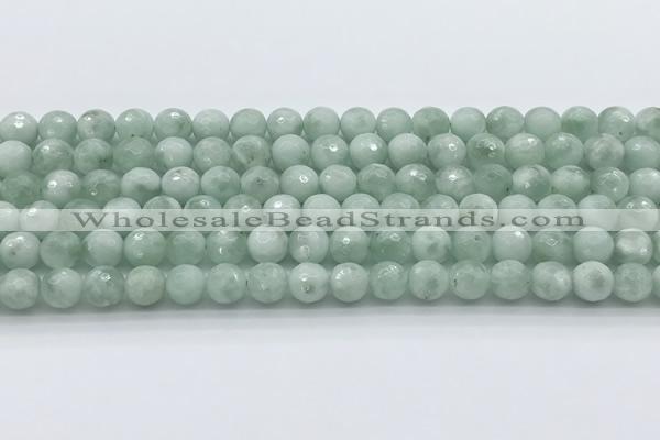 CGA914 15.5 inches 12mm faceted round green angel skin beads wholesale