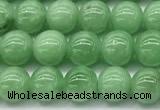 CGA930 15 inches 6mm round green angel skin beads