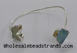 CGB1022 13*18mm - 15*20mm freeform & butterfly druzy agate bangles