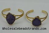 CGB2002 22*30mm - 25*30mm freeform druzy agate gemstone bangles