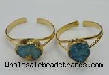 CGB2004 22*30mm - 25*30mm freeform druzy agate gemstone bangles