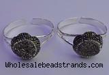 CGB2010 30mm flower druzy agate gemstone bangles wholesale