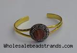 CGB2030 25mm coin plated druzy agate bangles wholesale