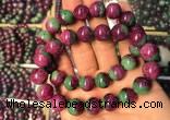 CGB2521 7.5 inches 10mm round ruby zoisite beaded bracelets