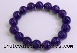 CGB2564 7.5 inches 12mm round charoite gemstone beaded bracelets