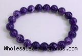 CGB2571 7.5 inches 9mm round charoite gemstone beaded bracelets