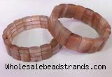 CGB2635 12*18mm faceted rectangle red rutilated quartz bracelets