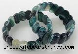 CGB3130 7.5 inches 10*20mm faceted oval agate bracelets