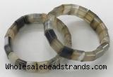 CGB3175 7.5 inches 12*15mm rectangle agate bracelets wholesale