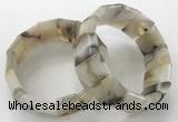 CGB3185 7.5 inches 15*25mm rectangle agate bracelets wholesale