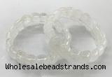 CGB3220 7.5 inches 12*20mm oval white crystal bracelets