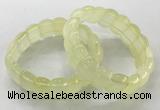 CGB3222 7.5 inches 12*20mm oval lemon quartz bracelets