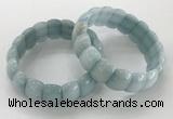 CGB3223 7.5 inches 12*20mm oval imitation aquamarine bracelets