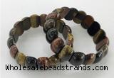 CGB3235 7.5 inches 12*20mm oval mixed tiger eye bracelets