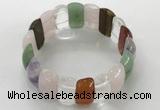 CGB3244 7.5 inches 12*25mm oval mixed quartz bracelets