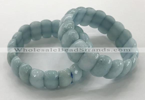 CGB3293 7.5 inches 10*20mm faceted oval imitation aquamarine bracelets