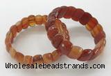 CGB3298 7.5 inches 10*20mm faceted oval red agate bracelets