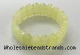 CGB3313 7.5 inches 10*20mm faceted oval lemon quartz bracelets