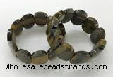 CGB3352 7.5 inches 19*25mm faceted oval blue tiger eye bracelets