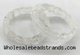 CGB3360 7.5 inches 10*15mm oval white crystal bracelets