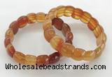 CGB3372 7.5 inches 10*15mm oval red agate bracelets