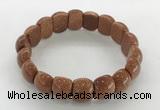 CGB3383 7.5 inches 10*15mm oval goldstone bracelets wholesale