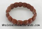 CGB3384 7.5 inches 10*15mm oval red jasper bracelets wholesale