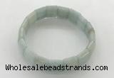 CGB3423 7.5 inches 12*15mm faceted rectangle imitation aquamarine bracelets