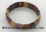 CGB3433 7.5 inches 12*15mm faceted rectangle mookaite bracelets