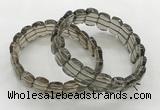 CGB3441 7.5 inches 10*15mm faceted marquise smoky quartz bracelets