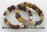 CGB3452 7.5 inches 10*15mm faceted marquise mookaite bracelets