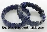 CGB3455 7.5 inches 10*15mm faceted marquise lapis lazuli bracelets