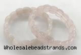 CGB3460 7.5 inches 10*14mm faceted oval rose quartz bracelets