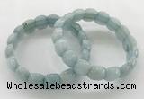 CGB3461 7.5 inches 10*14mm faceted oval imitation aquamarine bracelets